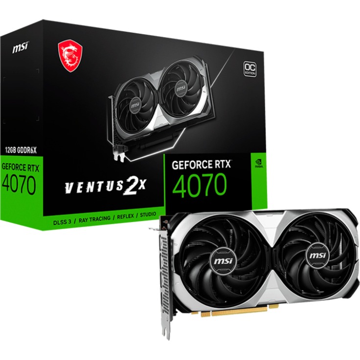 MSI GeForce RTX 4070 VENTUS 2X E OC, Grafikkarte | 04711377132275 MSI GeForce RTX 4070 VENTUS 2X E OC, Grafikkarte | 04711377132275