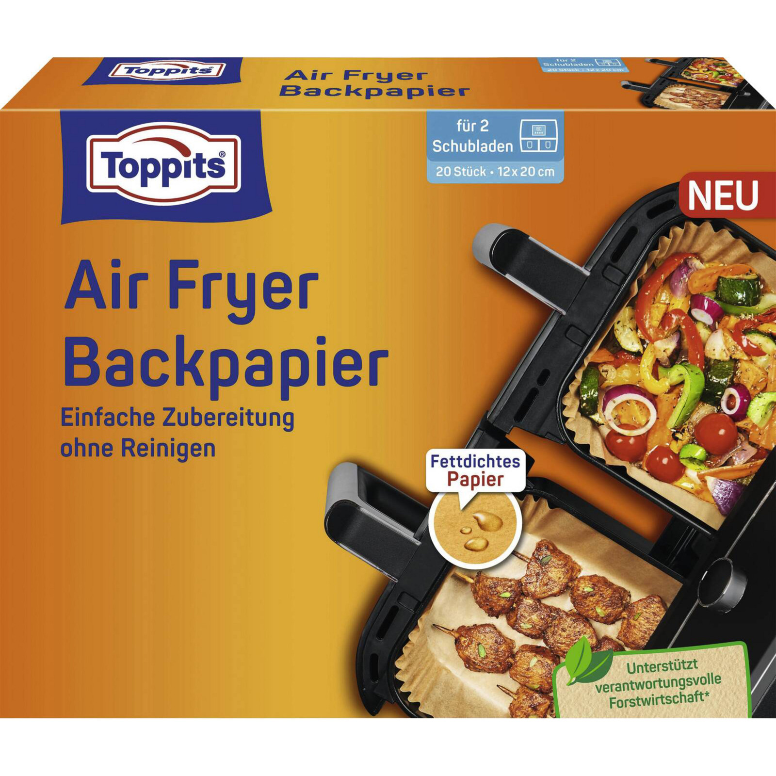 Toppits Backpapier für Airfryer