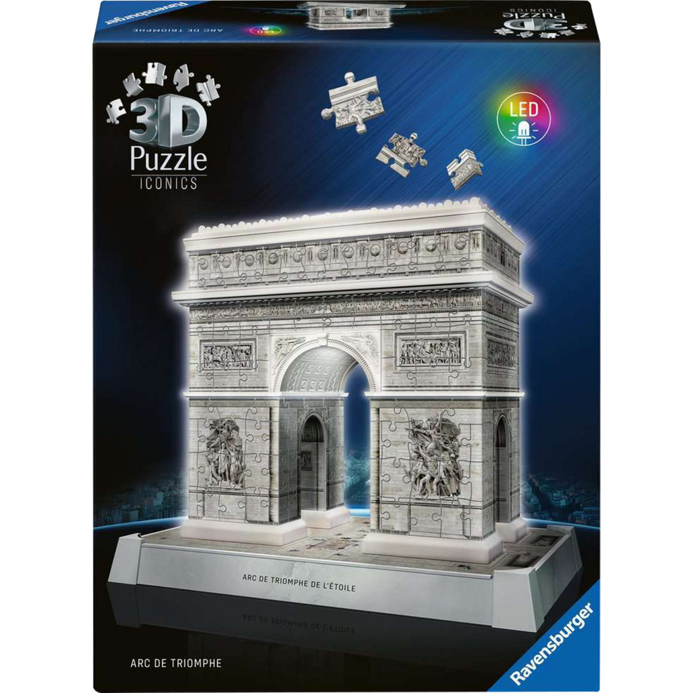 3D Puzzle Iconics: Triumphbogen Paris - mit Licht