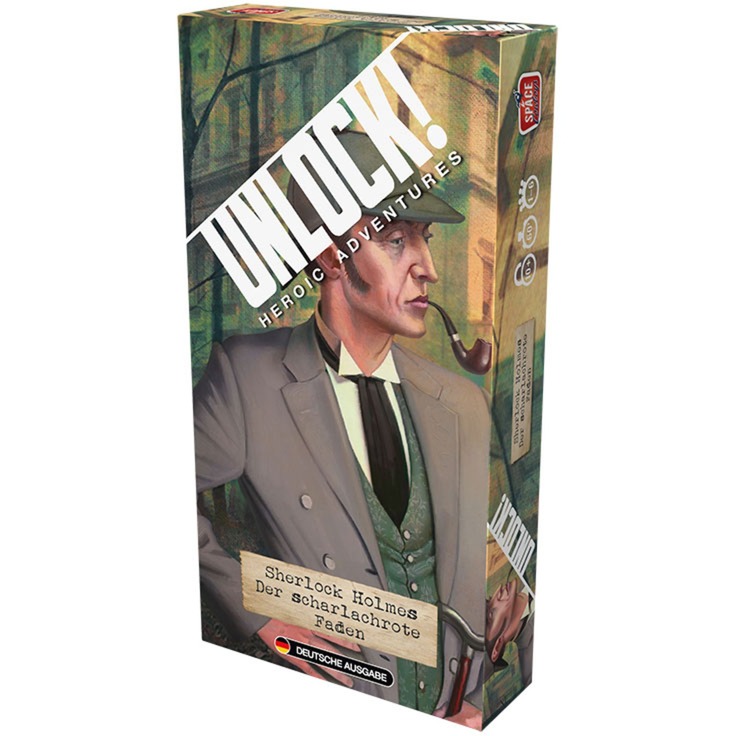 Spielzeug: Asmodee Unlock! - Sherlock Holmes: Der scharlachrote Faden, Partyspiel