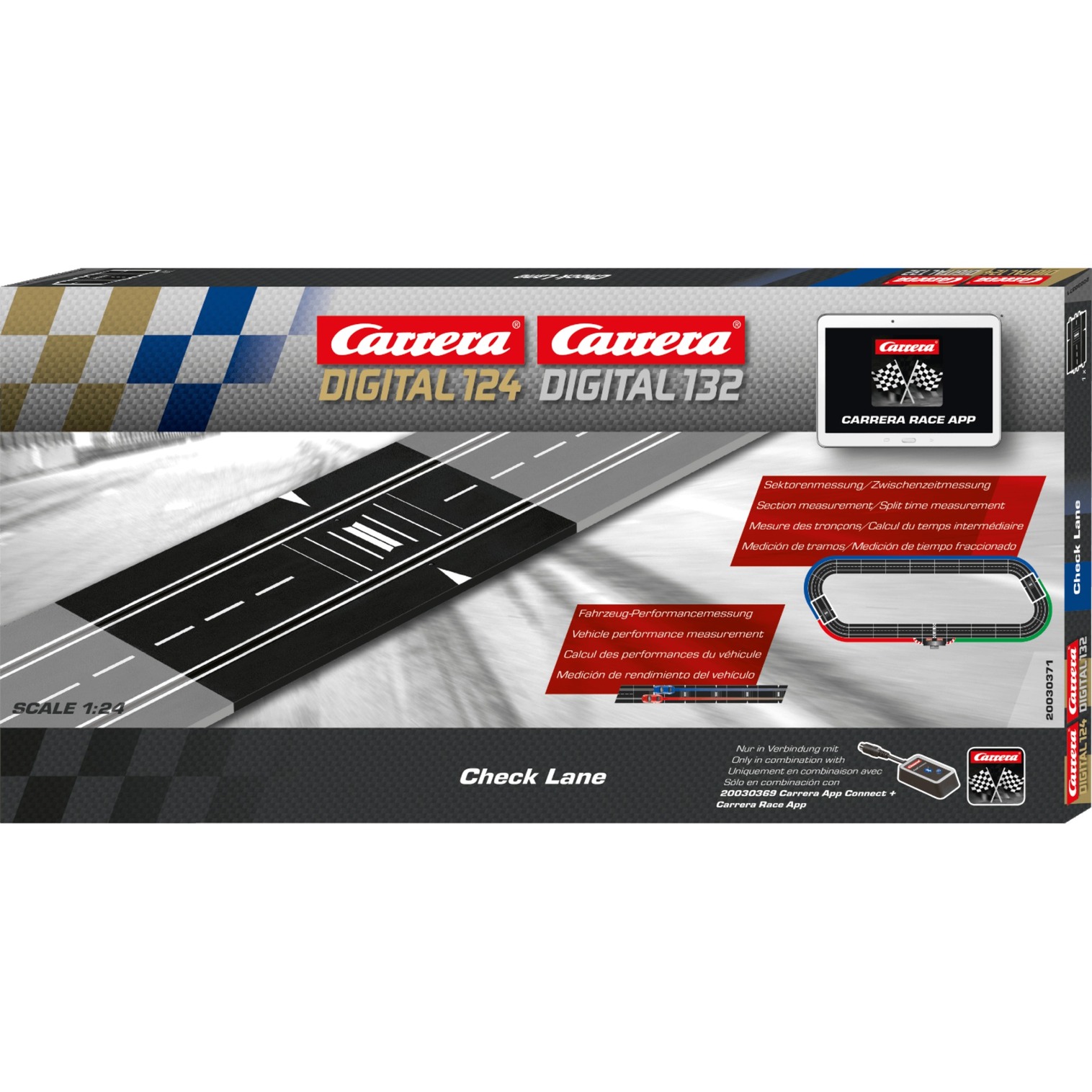 Spielzeug: Carrera DIGITAL 124/132 Check Lane, Schiene
