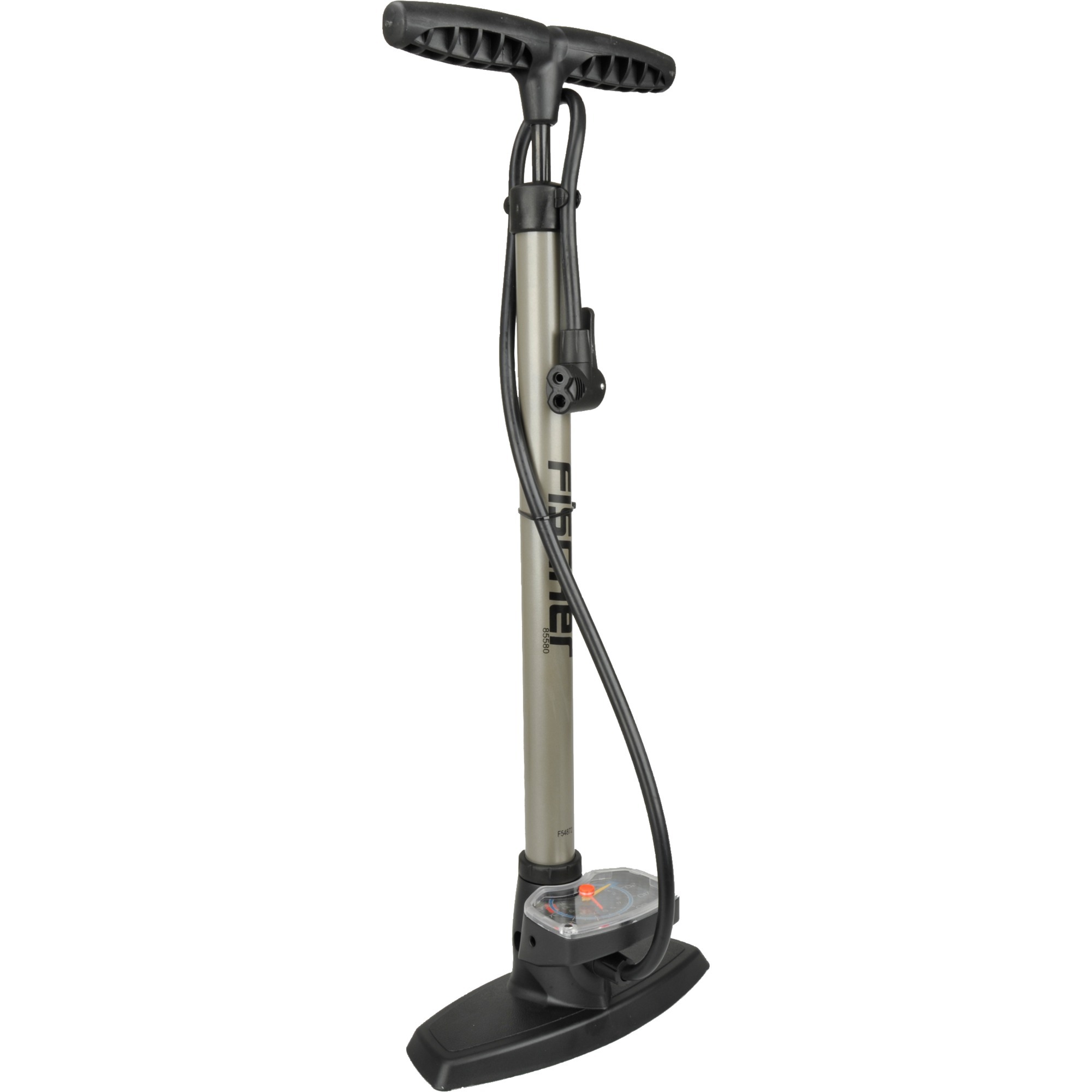 Fischer Fahrrad Stand-Pumpe Profi, Manometer, Duokopf, Luftpumpe | 04008153855801