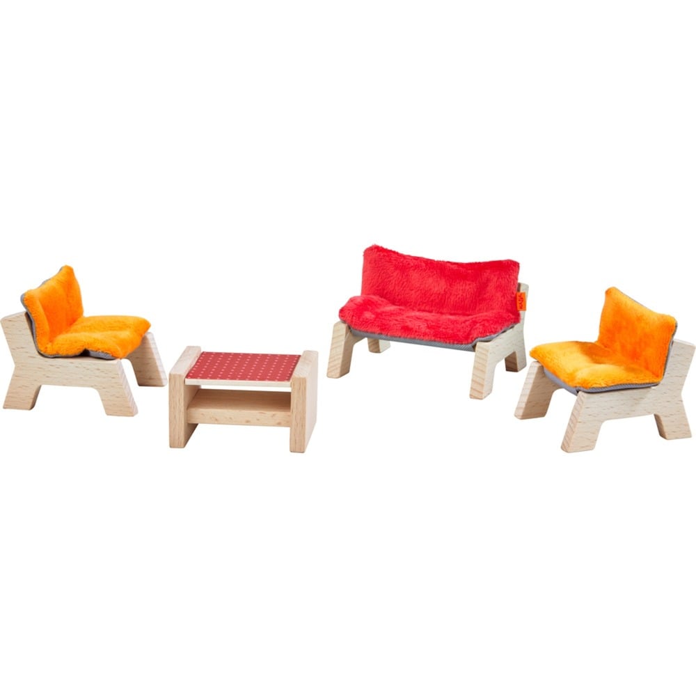 HABA Little Friends – Puppenhaus-Möbel Wohnzimmer, Puppenmöbel | 04010168235813