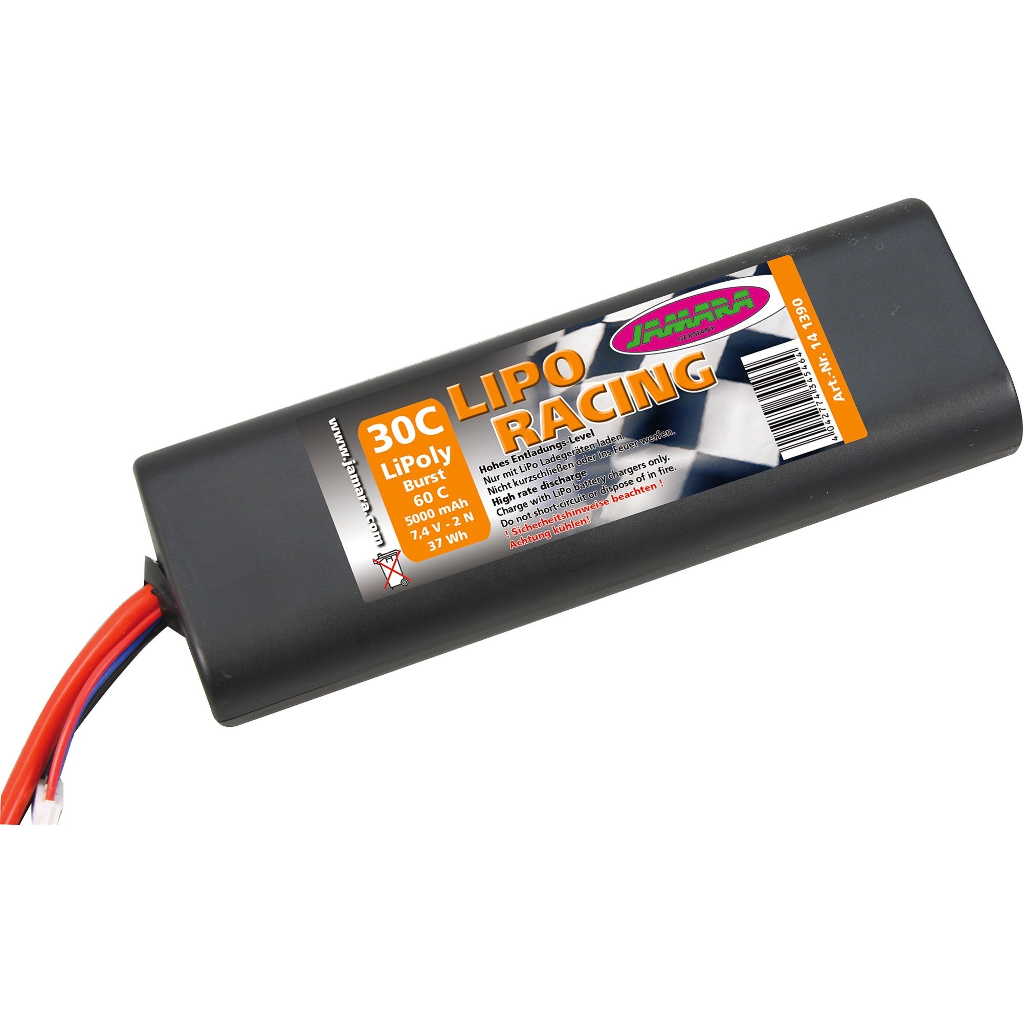 Jamara Akkupack LiPo-Racing 7,4V 5000mAh 2 N 30C | 04042774345464 Jamara Akkupack LiPo-Racing 7,4V 5000mAh 2 N 30C | 04042774345464