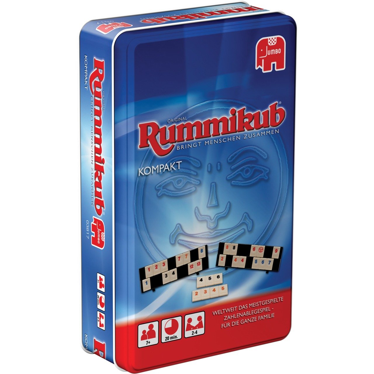 Jumbo Original Rummikub Kompakt in Metalldose, Brettspiel | 08710126038178