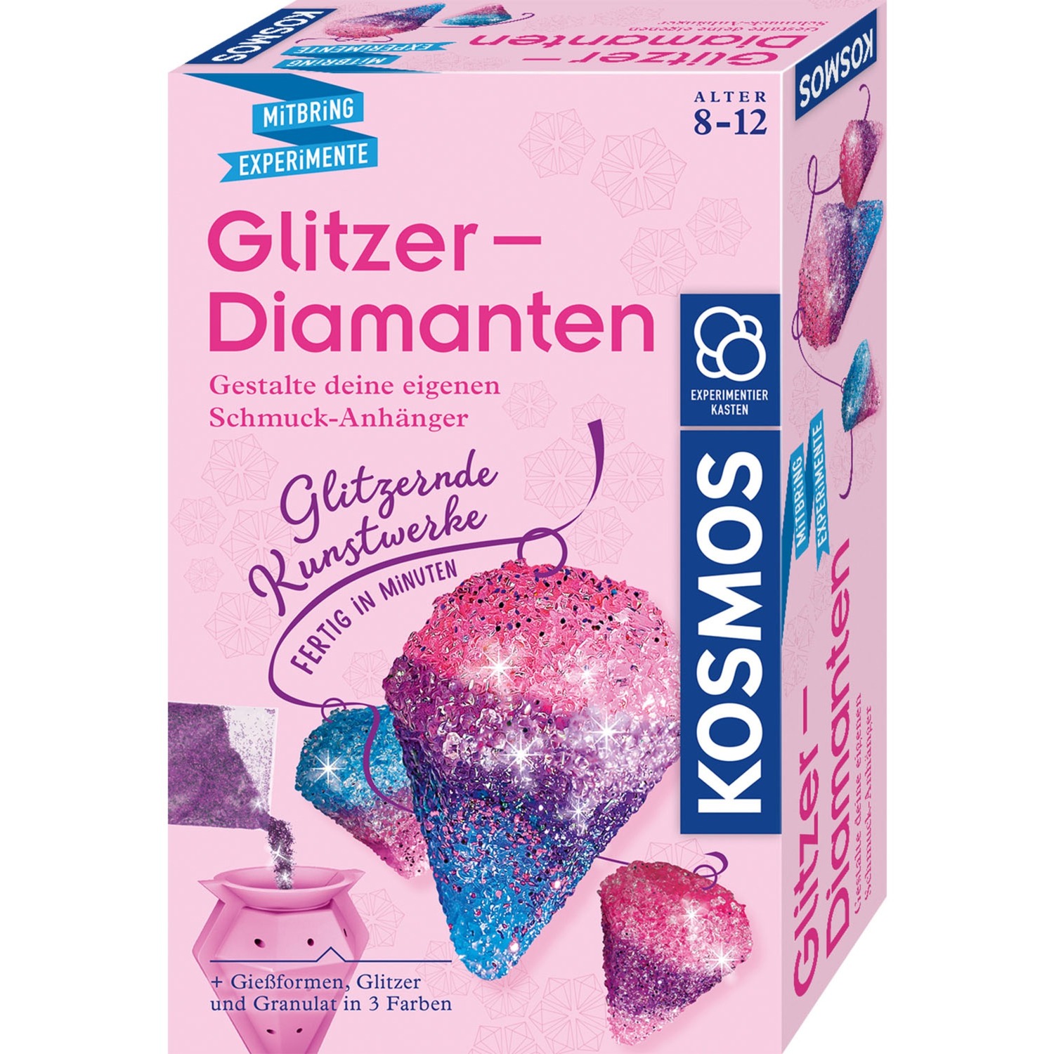 Glitzer-Diamanten, Experimentierkasten