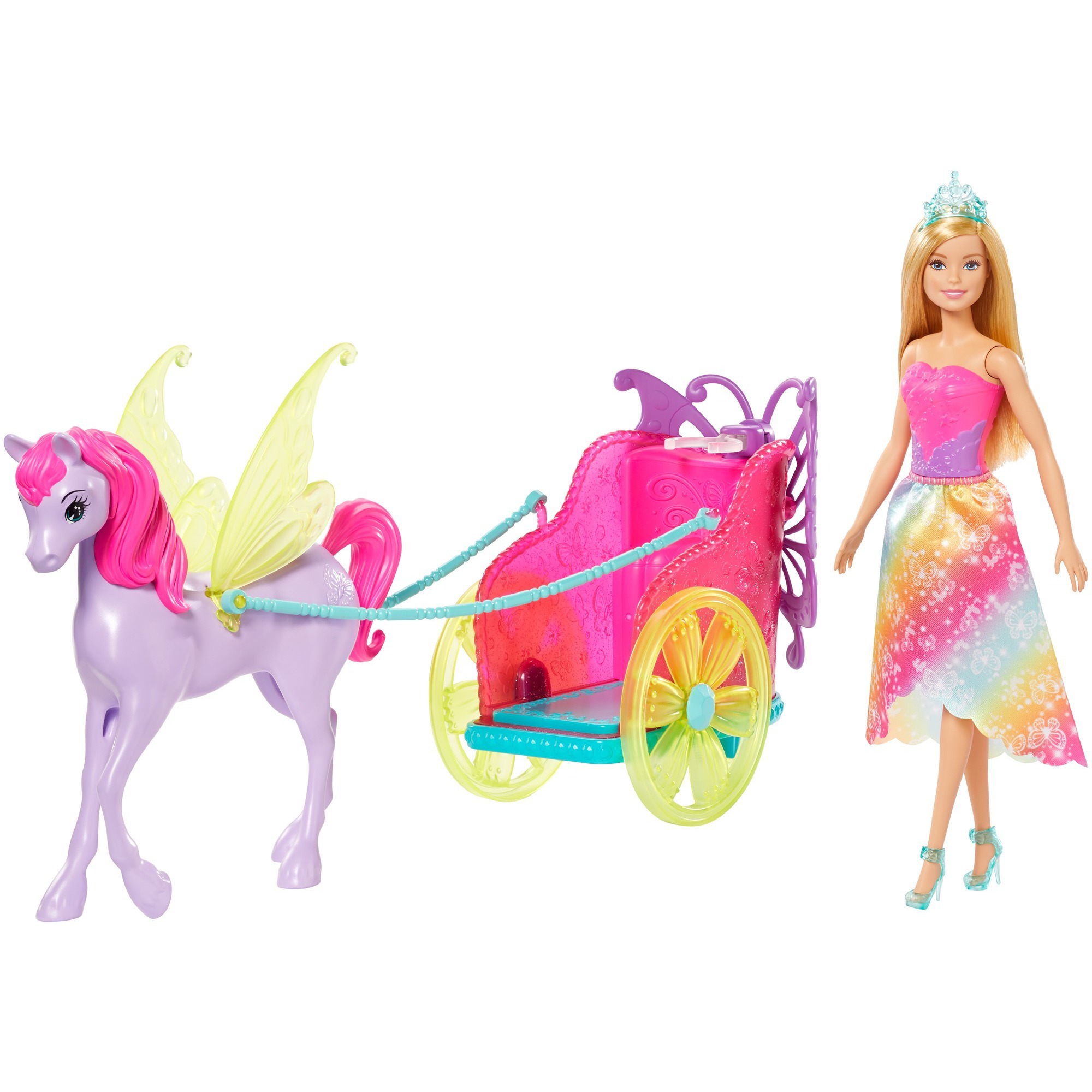 Mattel Barbie Dreamtopia Prinzessin Puppe, Pegasus und Kutsche | 00887961813227 Mattel Barbie Dreamtopia Prinzessin Puppe, Pegasus und Kutsche | 00887961813227