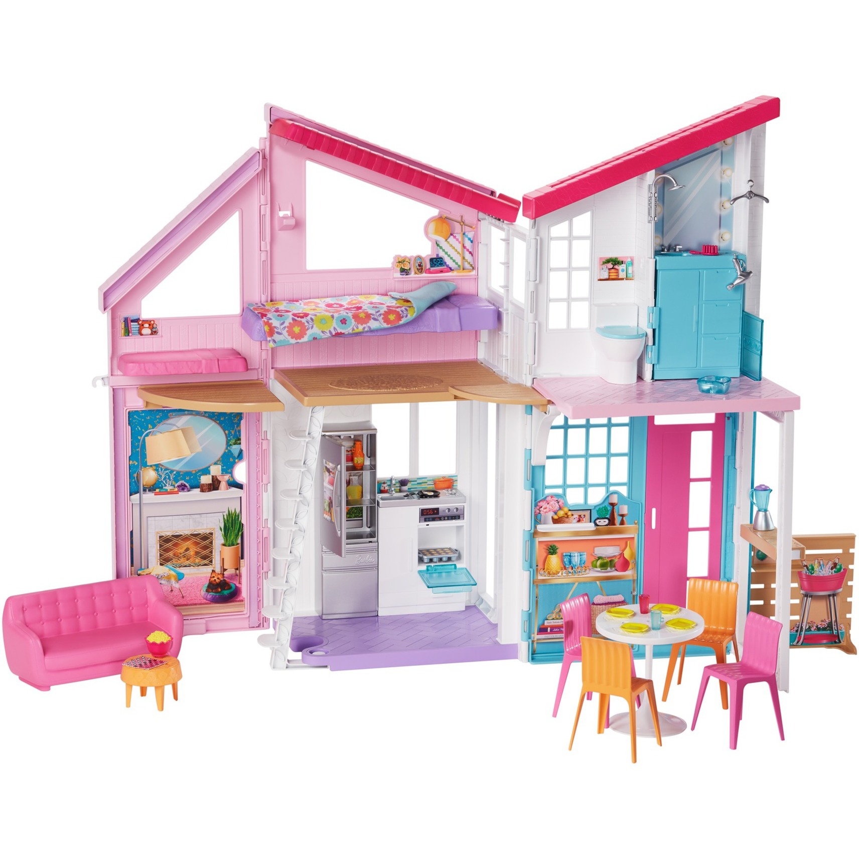 Spielzeug: Mattel Barbie Malibu Haus, Spielgebäude