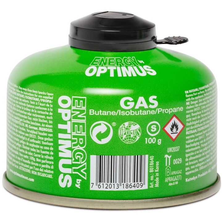Optimus Gaskartusche 100g, Größe S | 07612013186409 Optimus Gaskartusche 100g, Größe S | 07612013186409