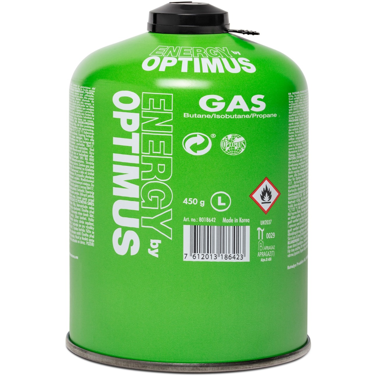 Optimus Gaskartusche 450g, Größe L | 07612013186423 Optimus Gaskartusche 450g, Größe L | 07612013186423