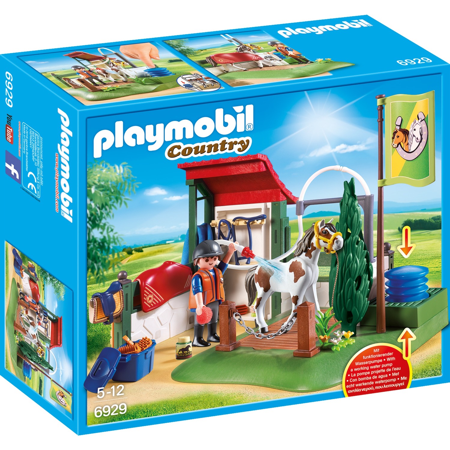 Spielzeug: PLAYMOBIL 6929 Pferdewaschplatz