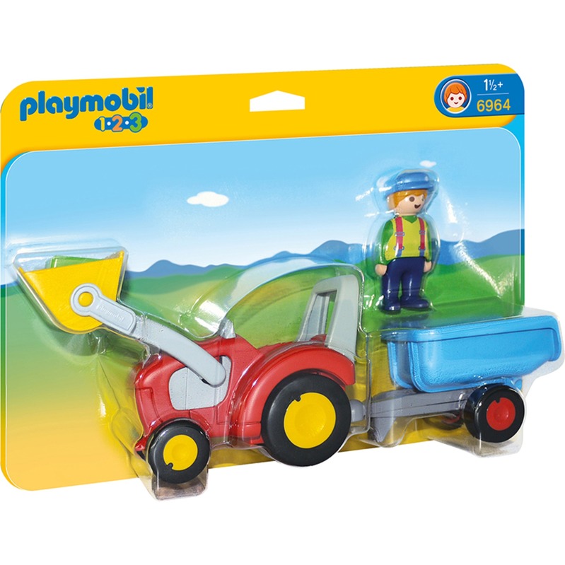 Spielzeug: PLAYMOBIL 6964 Traktor mit Anhänger