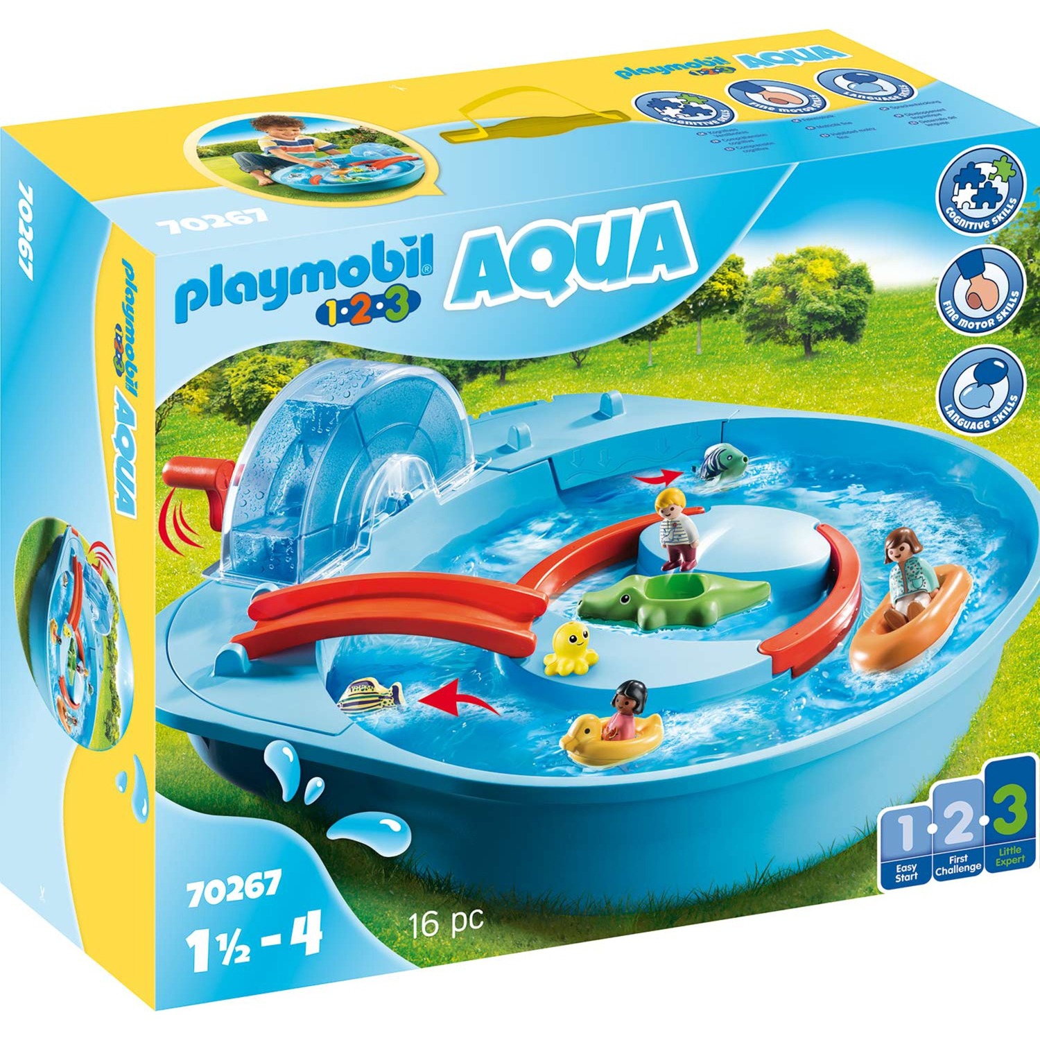 70267 1.2.3 AQUA Fröhliche Wasserbahn, Konstruktionsspielzeug