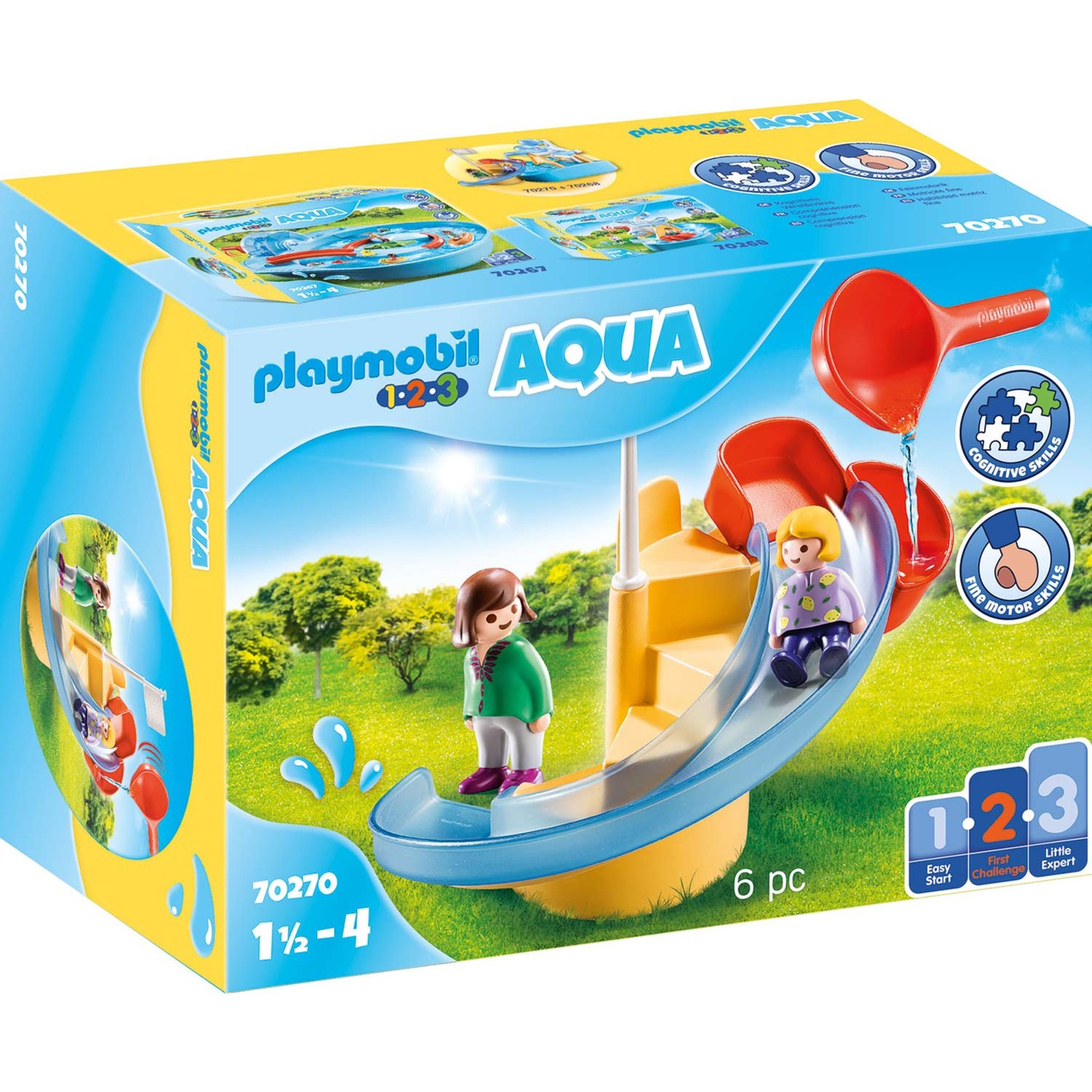 70270 1.2.3 AQUA Wasserrutsche, Konstruktionsspielzeug