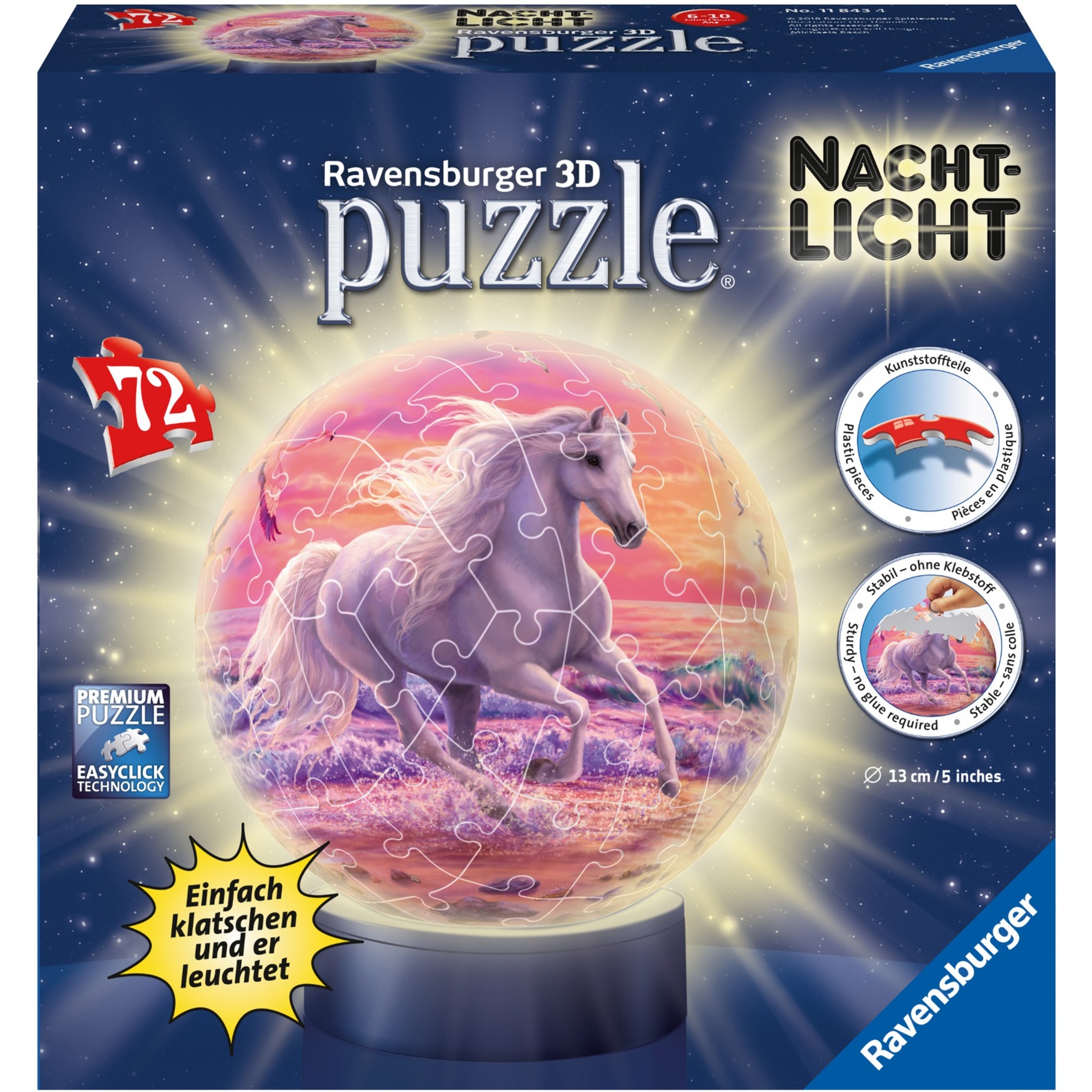 Nachtlicht Pferde am Strand, Puzzle