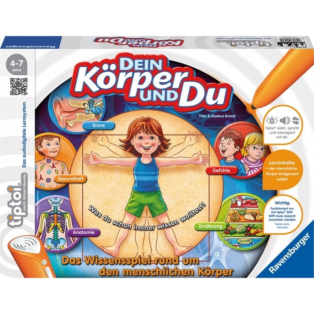 Ravensburger tiptoi Dein Körper und du, Brettspiel | 04005556005604