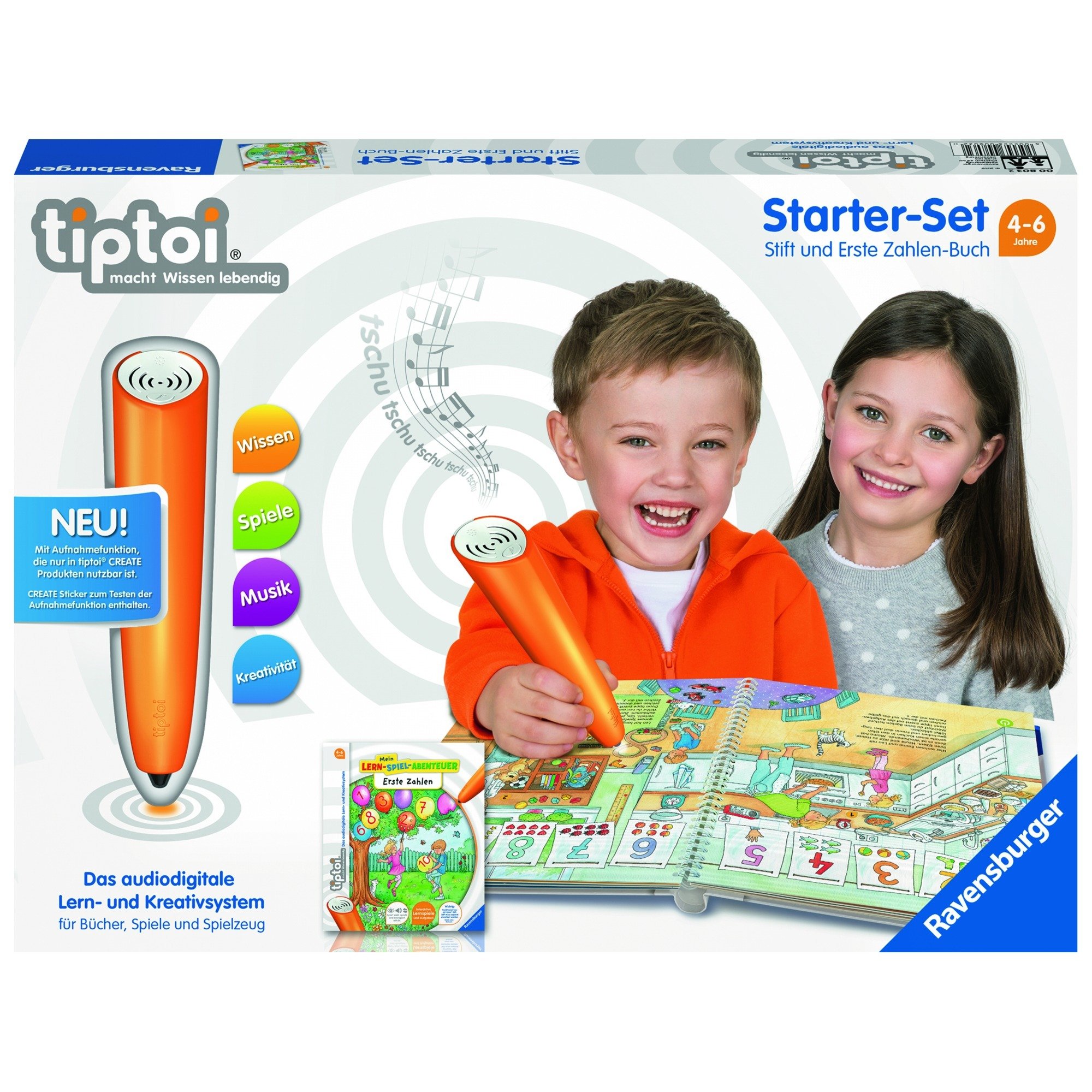 Ravensburger tiptoi-Starterset: Stift und Buch „Erste Zahlen“, Lernbuch | 04005556008032 Ravensburger tiptoi-Starterset: Stift und Buch „Erste Zahlen“, Lernbuch | 04005556008032