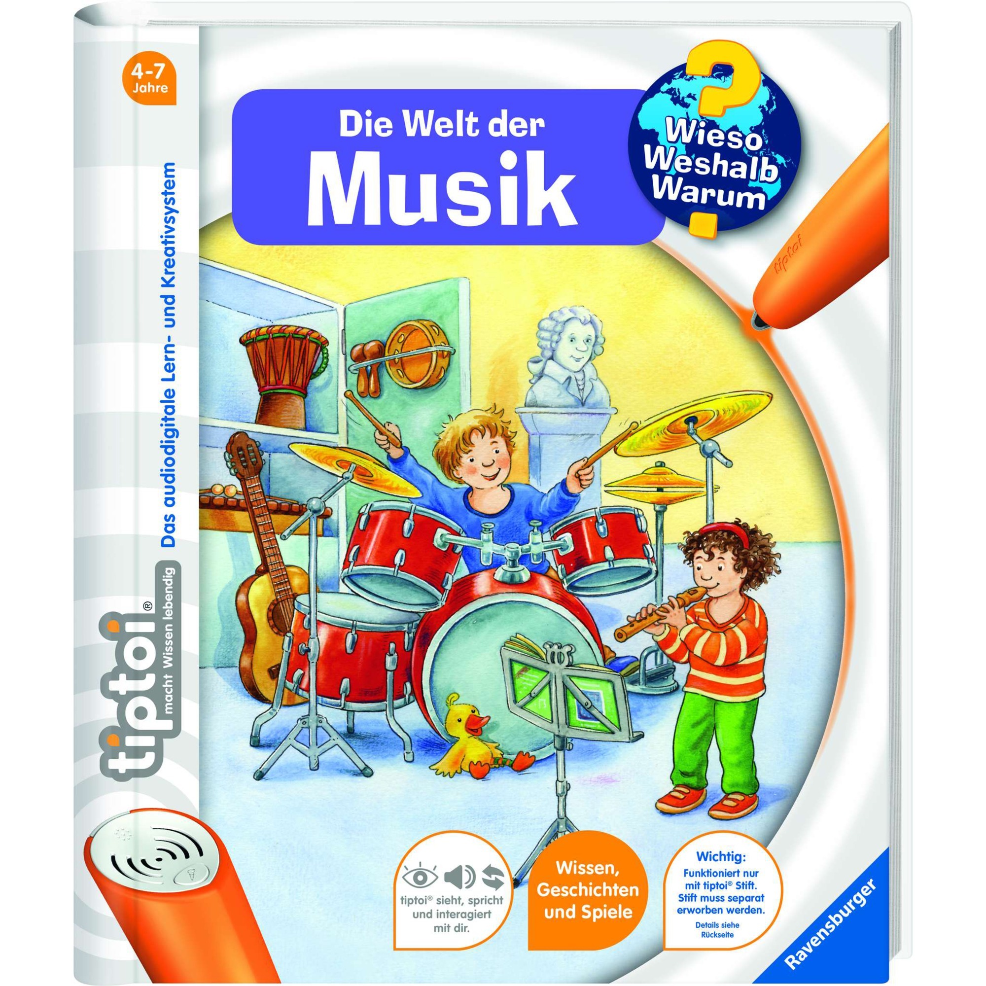 Ravensburger tiptoi Wieso? Weshalb? Warum? Die Welt der Musik, Lernbuch | 09783473329021