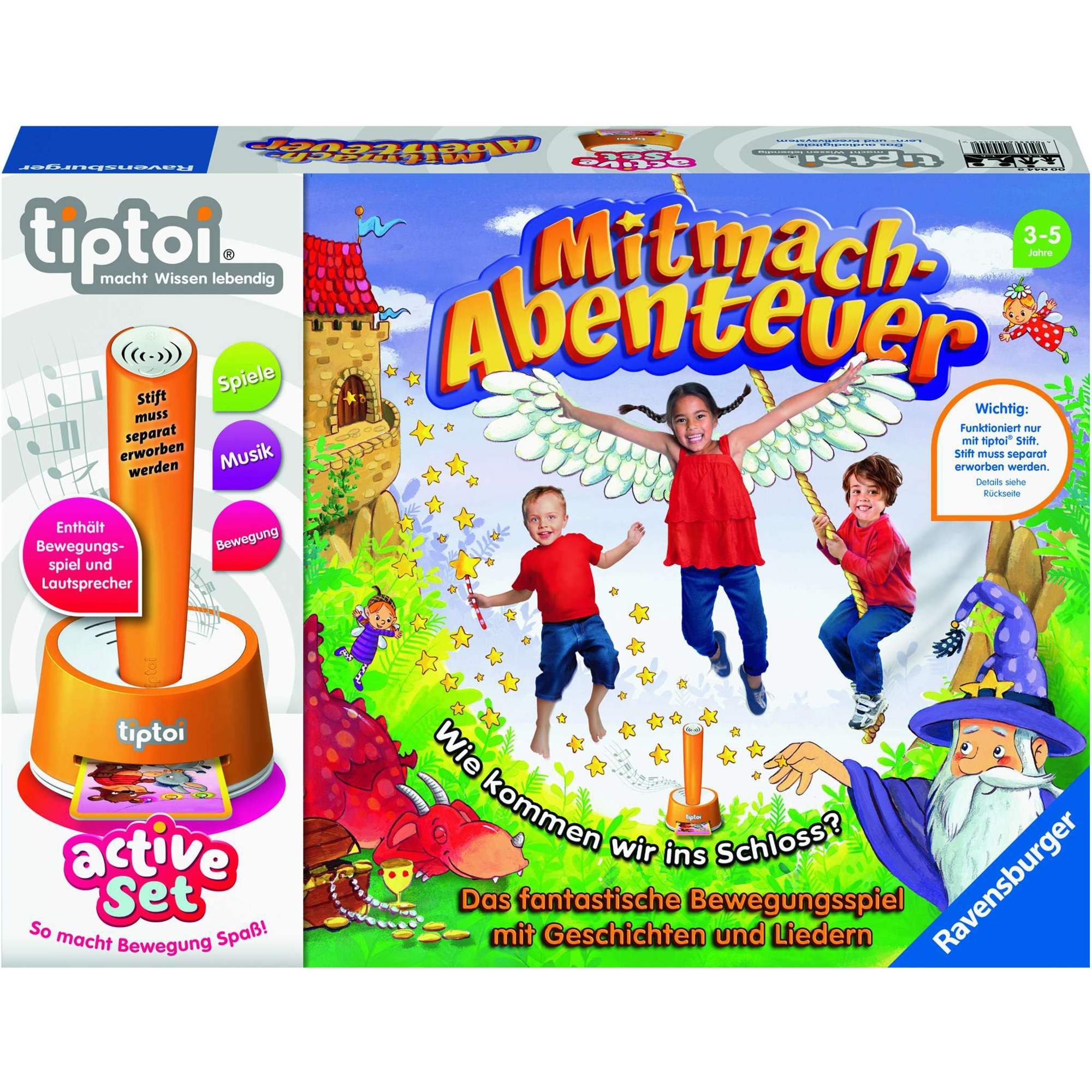 Ravensburger tiptoi active Set Mitmach-Abenteuer, Geschicklichkeitsspiel | 04005556000449 Ravensburger tiptoi active Set Mitmach-Abenteuer, Geschicklichkeitsspiel | 04005556000449
