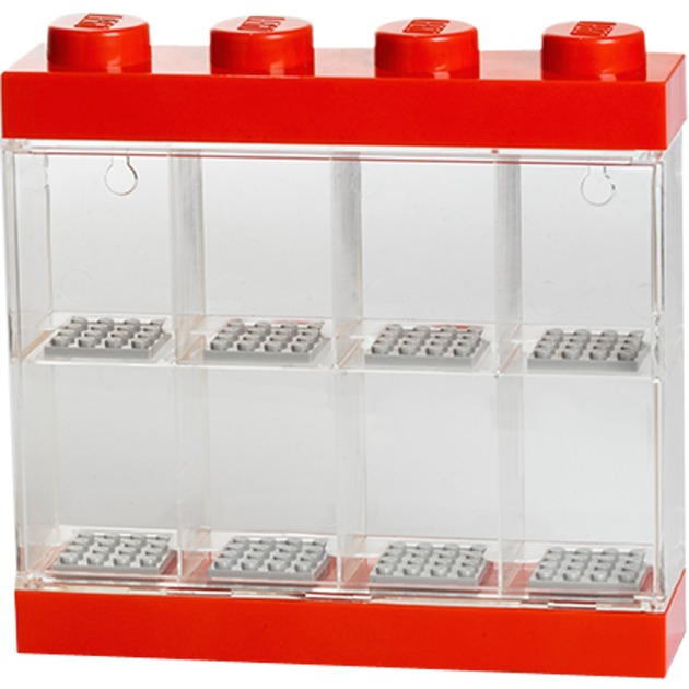 LEGO Minifiguren Display Case 8 rot, Aufbewahrungsbox