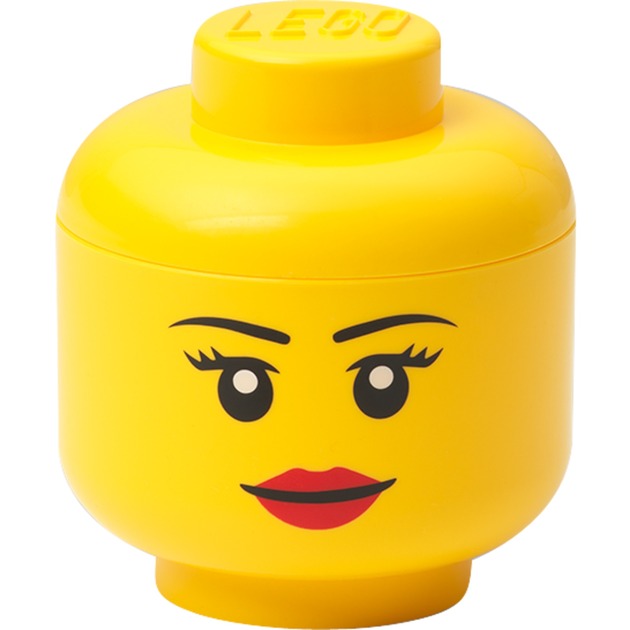 Room Copenhagen LEGO Storage Head „Girl“, mini, Aufbewahrungsbox | 05711938033538