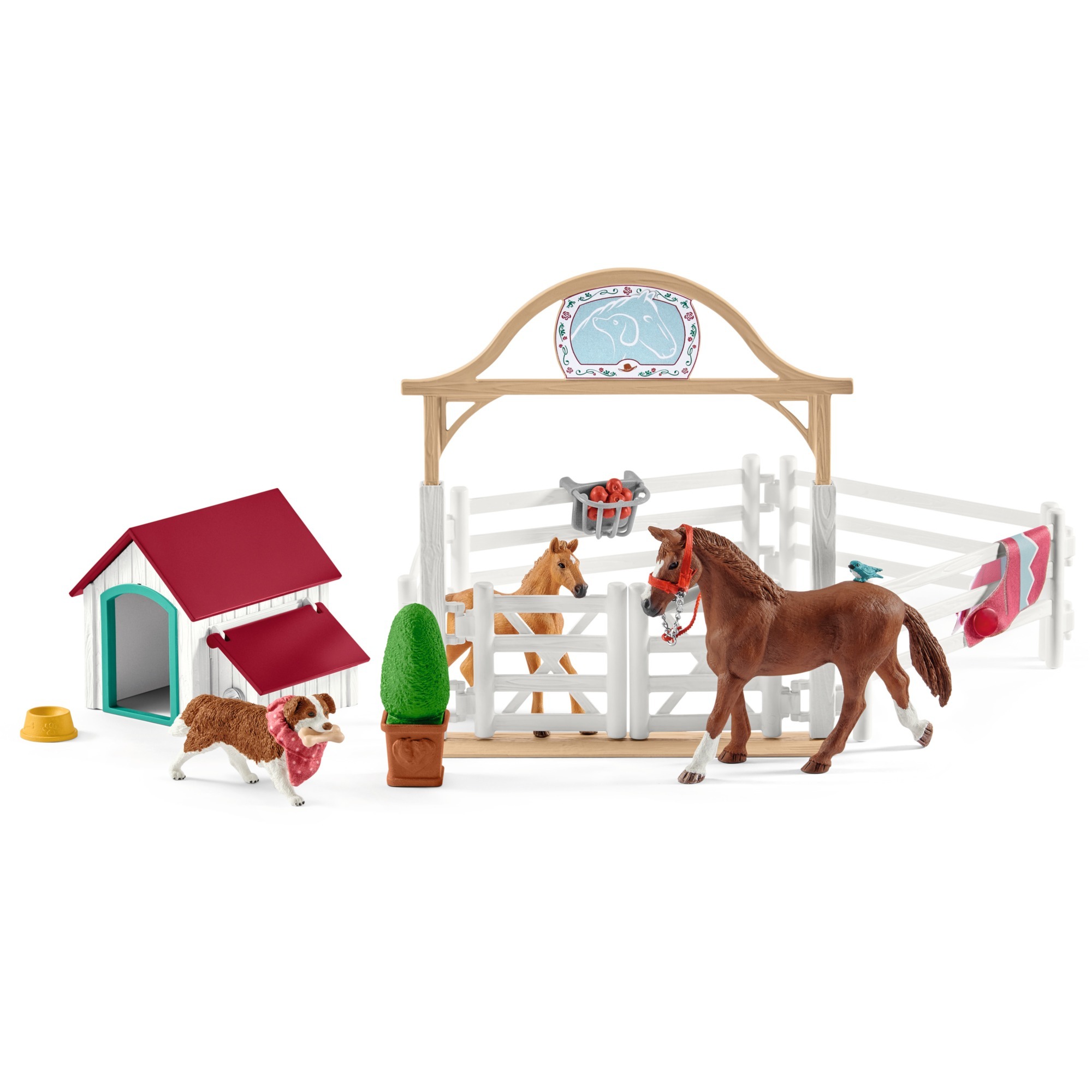 Schleich Hannahs Gastpferde mit Hündin Ruby, Spielfigur | 04055744014598 Schleich Hannahs Gastpferde mit Hündin Ruby, Spielfigur | 04055744014598