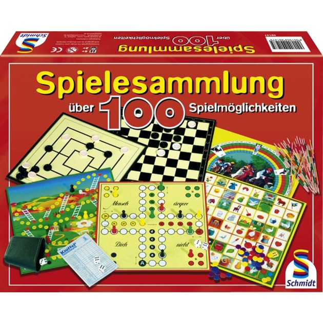 Schmidt Spiele Spielesammlung: 100 Spielmöglichkeiten, Brettspiel | 04001504491475 Schmidt Spiele Spielesammlung: 100 Spielmöglichkeiten, Brettspiel | 04001504491475
