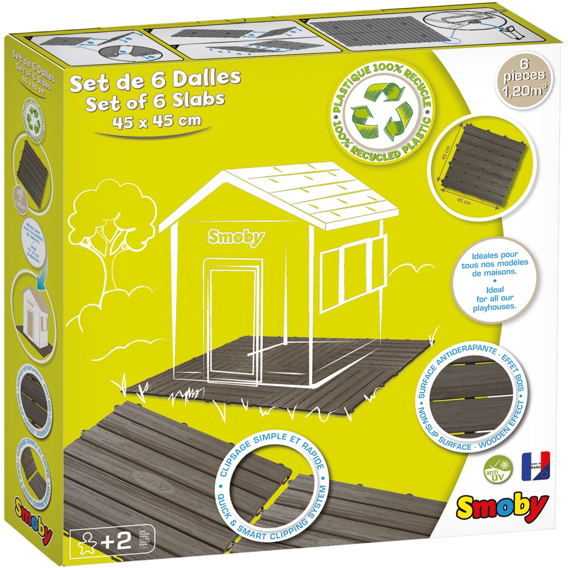 Bodenplatten-Set mit Klicksystem, Gartenspielgerät