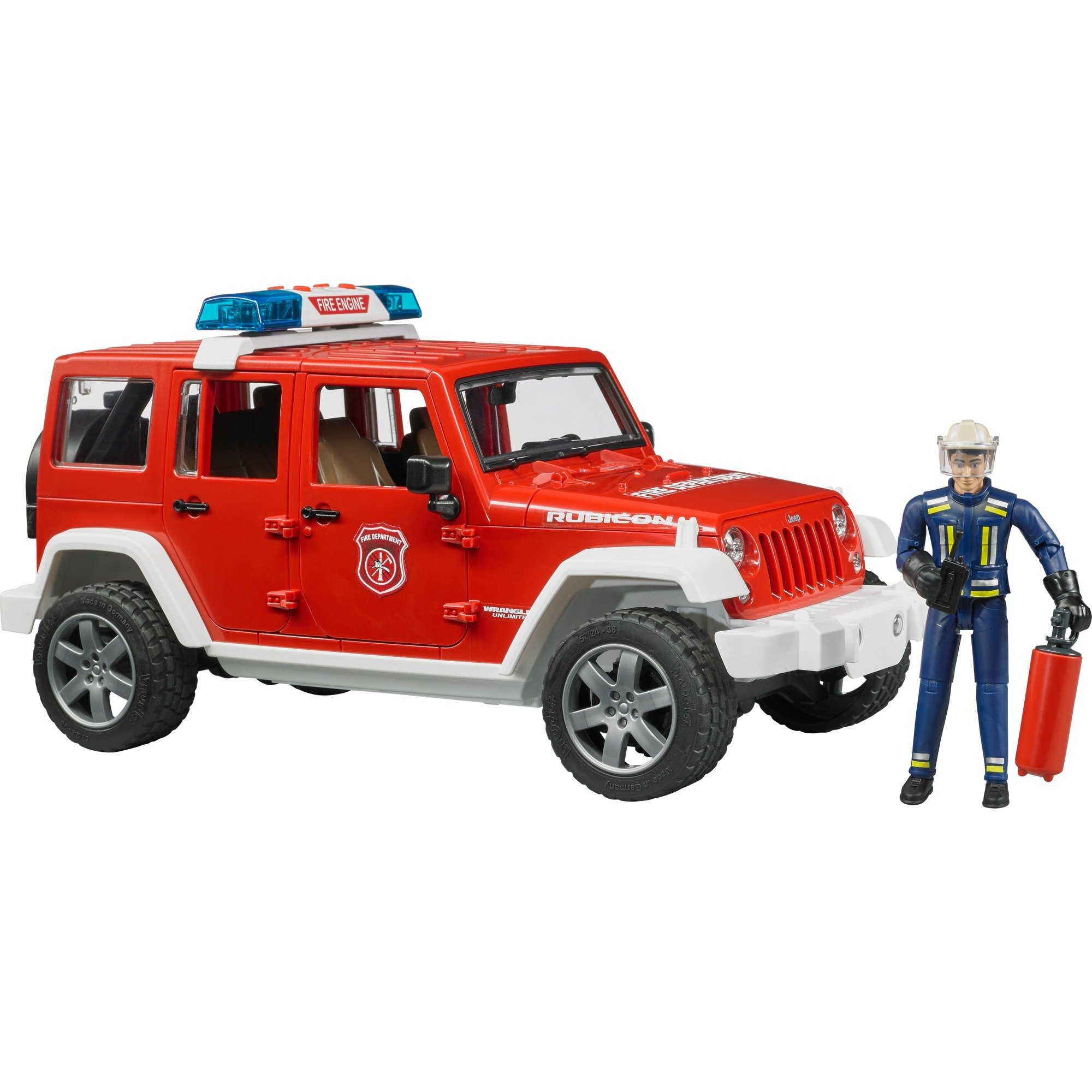 Bruder Jeep Wrangler Unlimited Rubicon Feuerwehrfahrzeug mit Feuerwehrmann, Modellfahrzeug | 04001702025281 Bruder Jeep Wrangler Unlimited Rubicon Feuerwehrfahrzeug mit Feuerwehrmann, Modellfahrzeug | 04001702025281