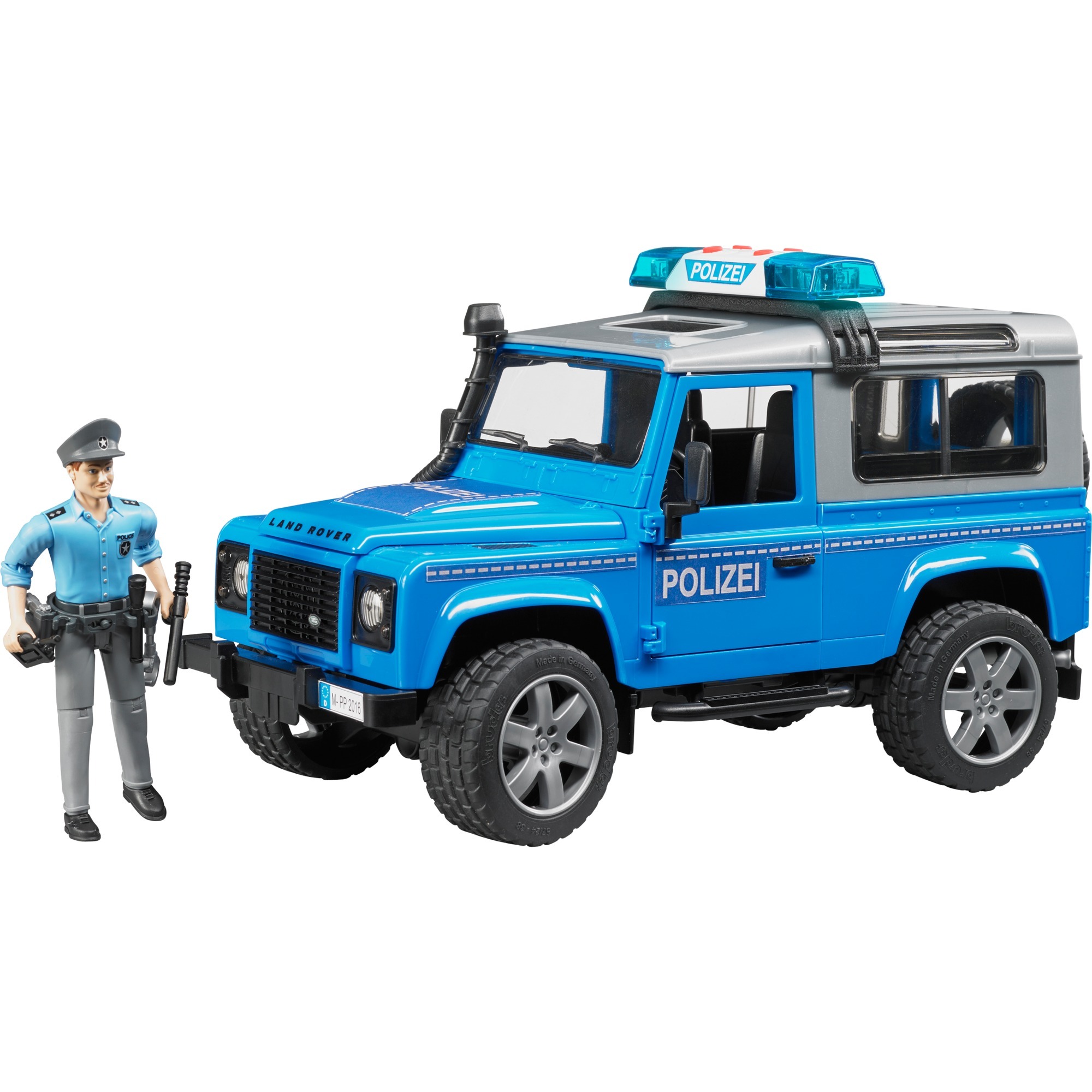 Bruder Land Rover Defender Station Wagon Polizeifahrzeug, Modellfahrzeug | 04001702025977 Bruder Land Rover Defender Station Wagon Polizeifahrzeug, Modellfahrzeug | 04001702025977