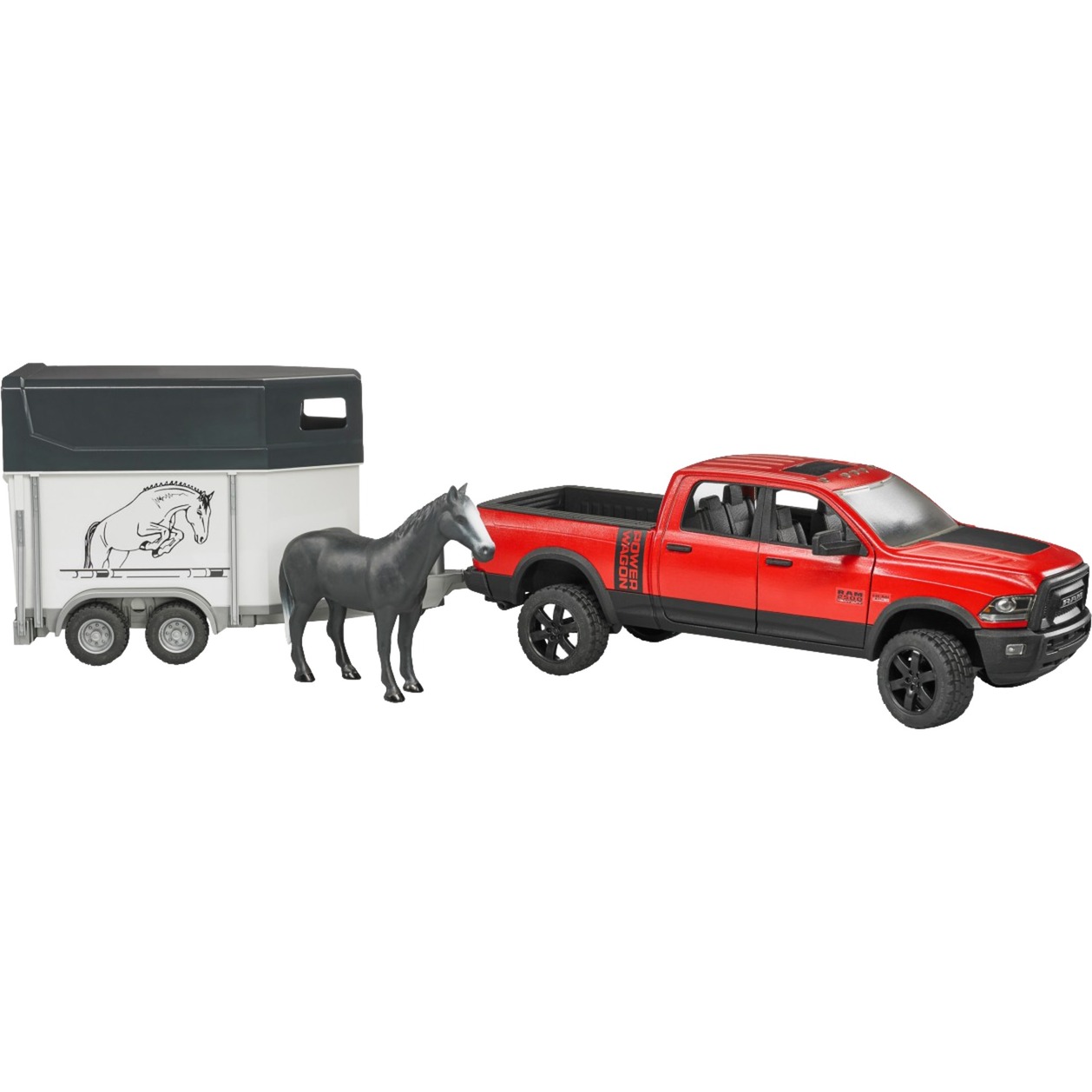 Bruder RAM 2500 Power Wagon mit Pferdeanhänger, Modellfahrzeug | 04001702025014 Bruder RAM 2500 Power Wagon mit Pferdeanhänger, Modellfahrzeug | 04001702025014
