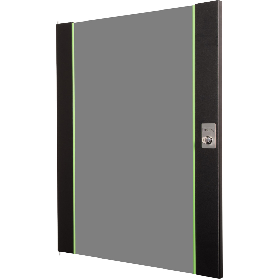 Glas-Fronttür für 19" 16HE Wandgehäuse Unique Serie, Frontpanel