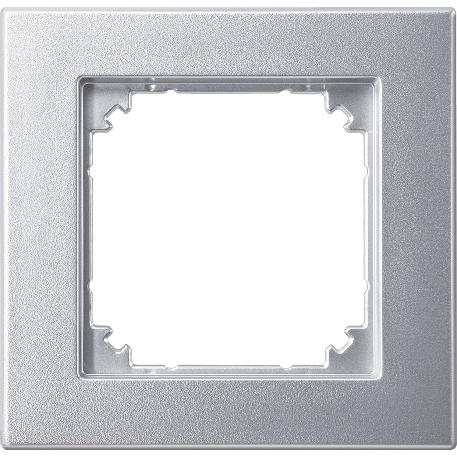 Rahmen einfach Aluminium, Typ 486160, Thermoplast, matt, Schutzart IP20, Schlagfestigkeit IK02