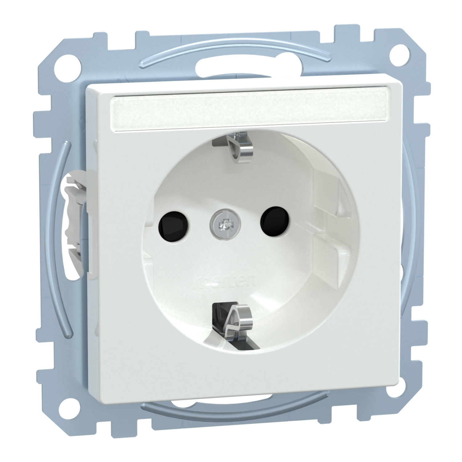 Schutzkontaktsteckdose mit Schriftfeld