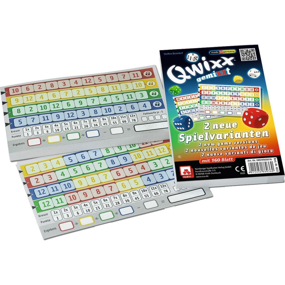 Qwixx - Gemixxt Zusatzblöcke, Würfelspiel