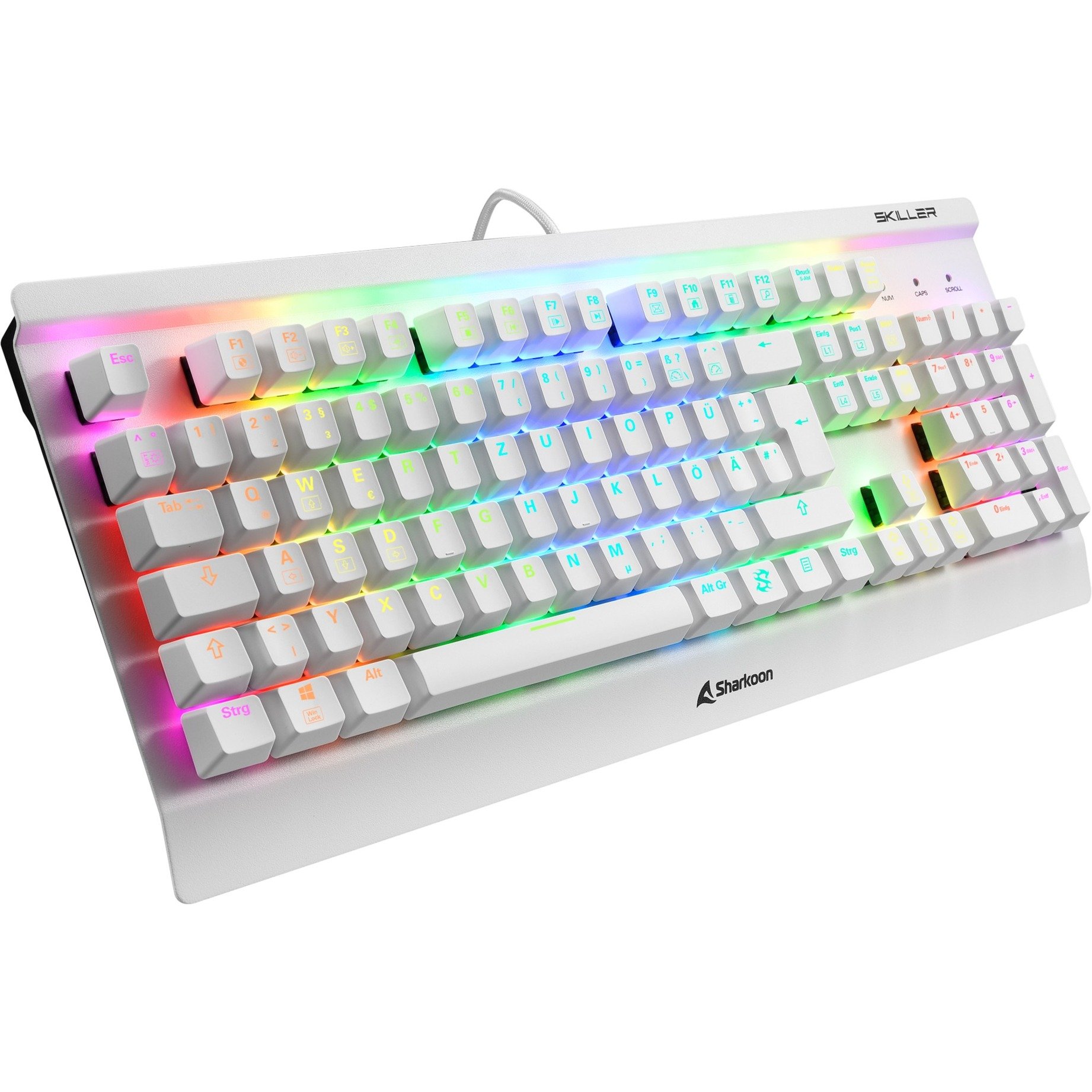 Sharkoon SKILLER SGK3 White, Gaming-Tastatur | 04044951030934