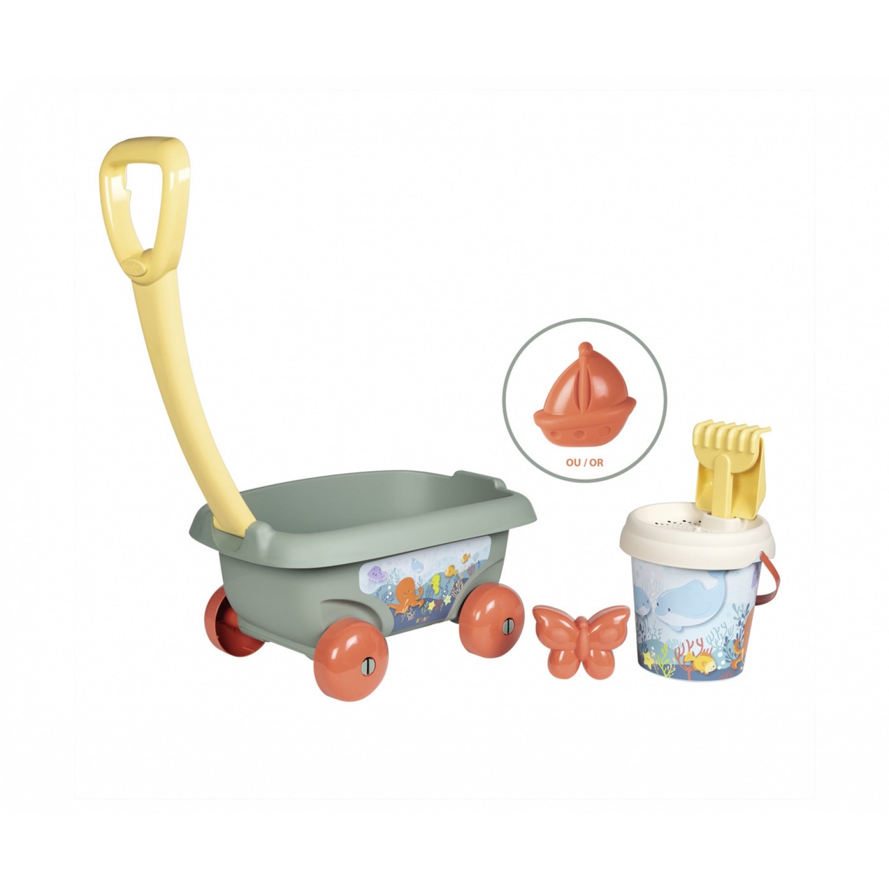 Life Handwagen mit Eimergarnitur, Gartenspielgerät