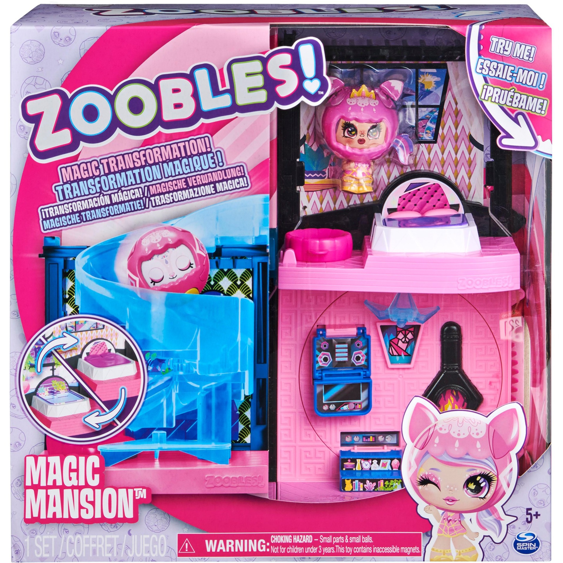 Zoobles wandelbares Spielset mit magischer Villa und Z-Girl, Spielfigur