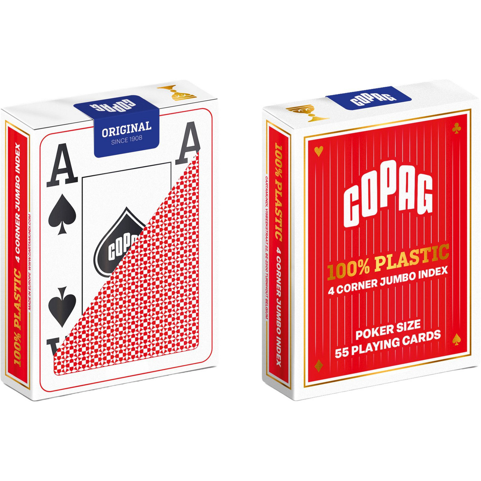 100 Prozent Plastik Poker Jumbo Index Spielkarten, Kartenspiel