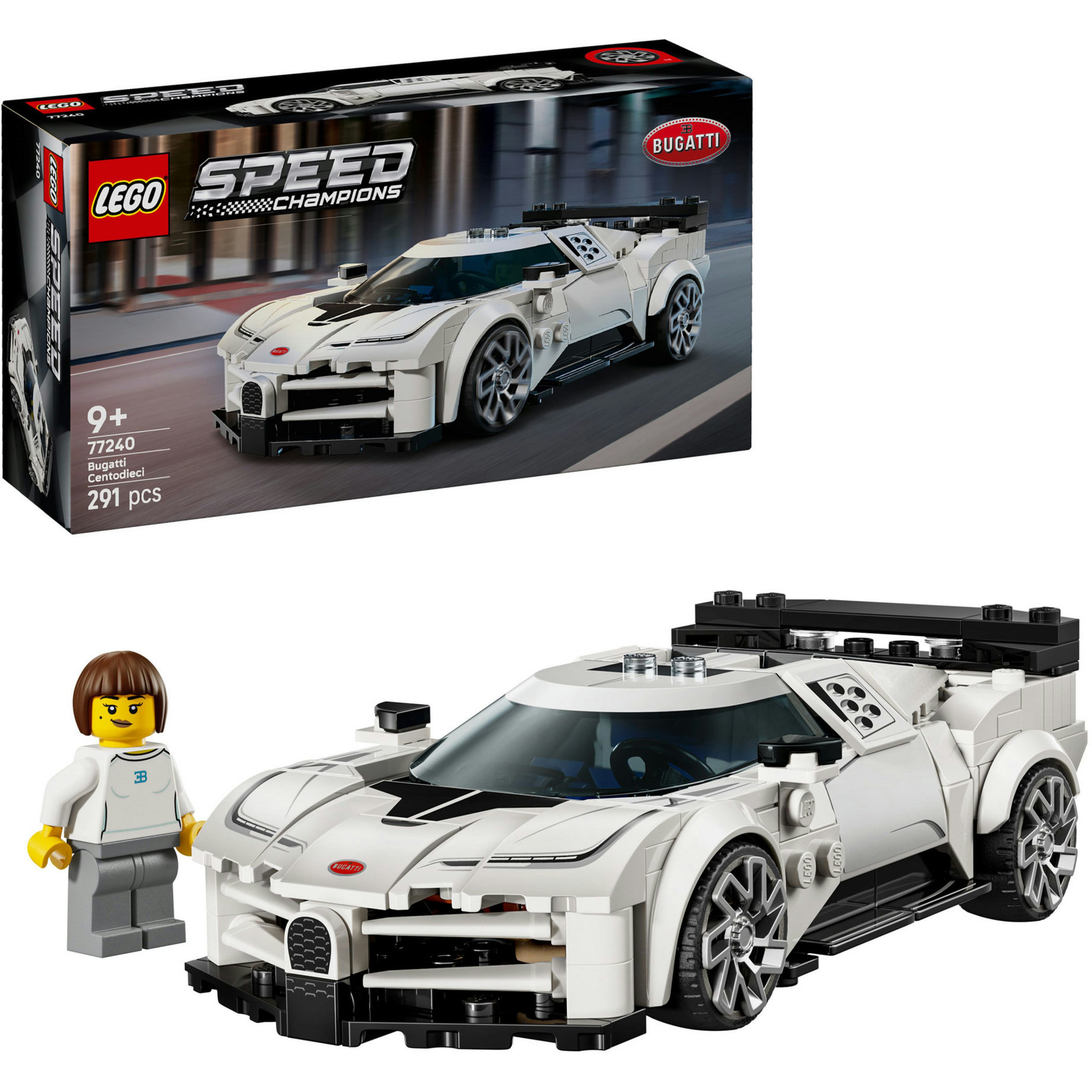 77240 Speed Champions Bugatti Centodieci Hypersportwagen, Konstruktionsspielzeug