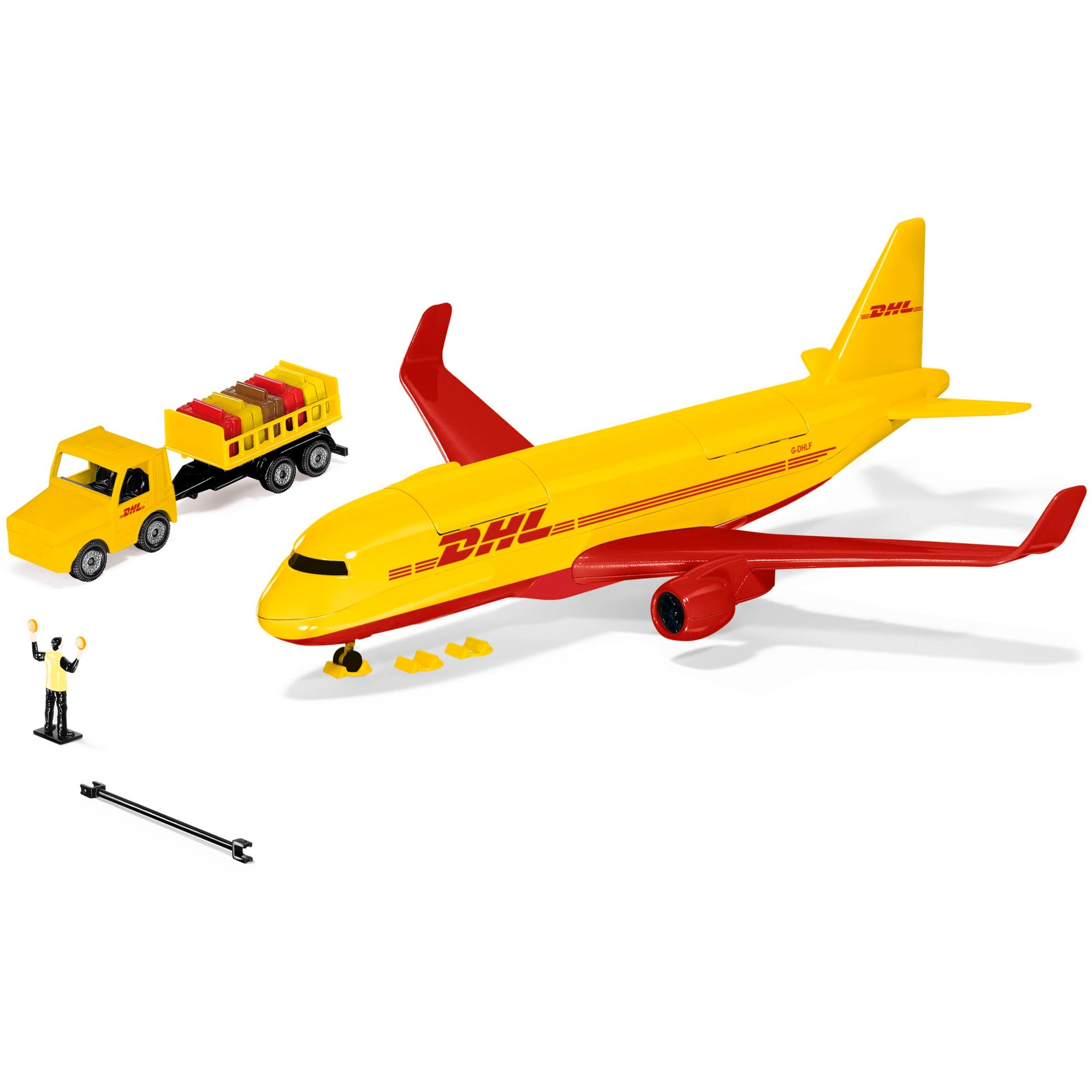 SIKU DHL Frachtflugzeug mit Zubehör, Modellfahrzeug | 04006874017027 SIKU DHL Frachtflugzeug mit Zubehör, Modellfahrzeug | 04006874017027