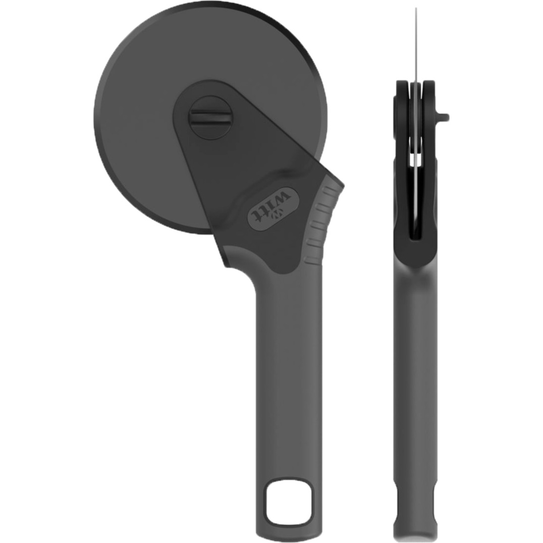 Pizza-Schneiderad Black Edition, mit Softgriff, Messer