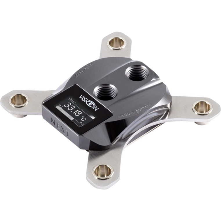 Aquacomputer cuplex kryos NEXT mit VISION 2011/2011-3/2066, PVD/.925 Silber, CPU-Kühler | 04260473310495 Aquacomputer cuplex kryos NEXT mit VISION 2011/2011-3/2066, PVD/.925 Silber, CPU-Kühler | 04260473310495