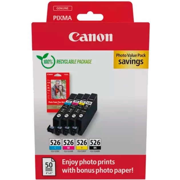 Canon Tinte Photo Value Pack CLI-526 | 08714574679273 Canon Tinte Photo Value Pack CLI-526 | 08714574679273