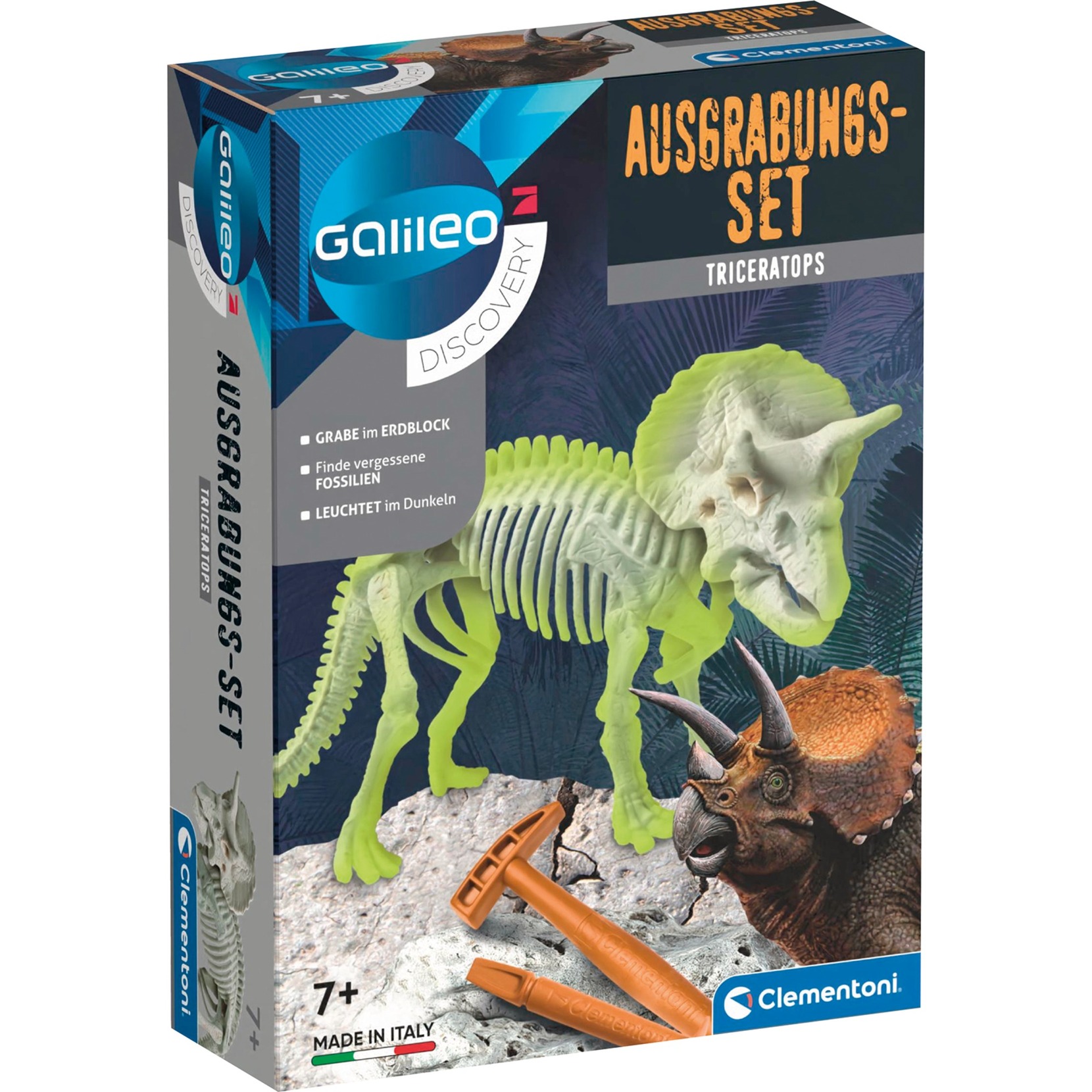 Clementoni Galileo Discovery – Ausgrabungs-Set Triceratops, Experimentierkasten | 08005125592739 Clementoni Galileo Discovery – Ausgrabungs-Set Triceratops, Experimentierkasten | 08005125592739