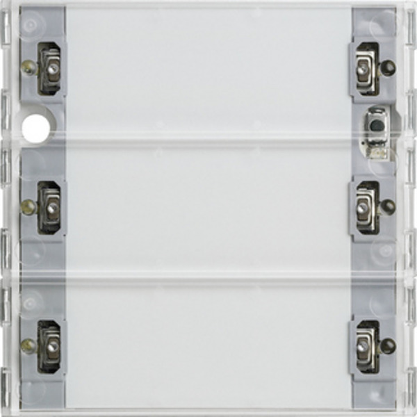 KNX Tastsensor 3-fach Komfort mit Inbetriebnahme-Wippe und Raumthermostat