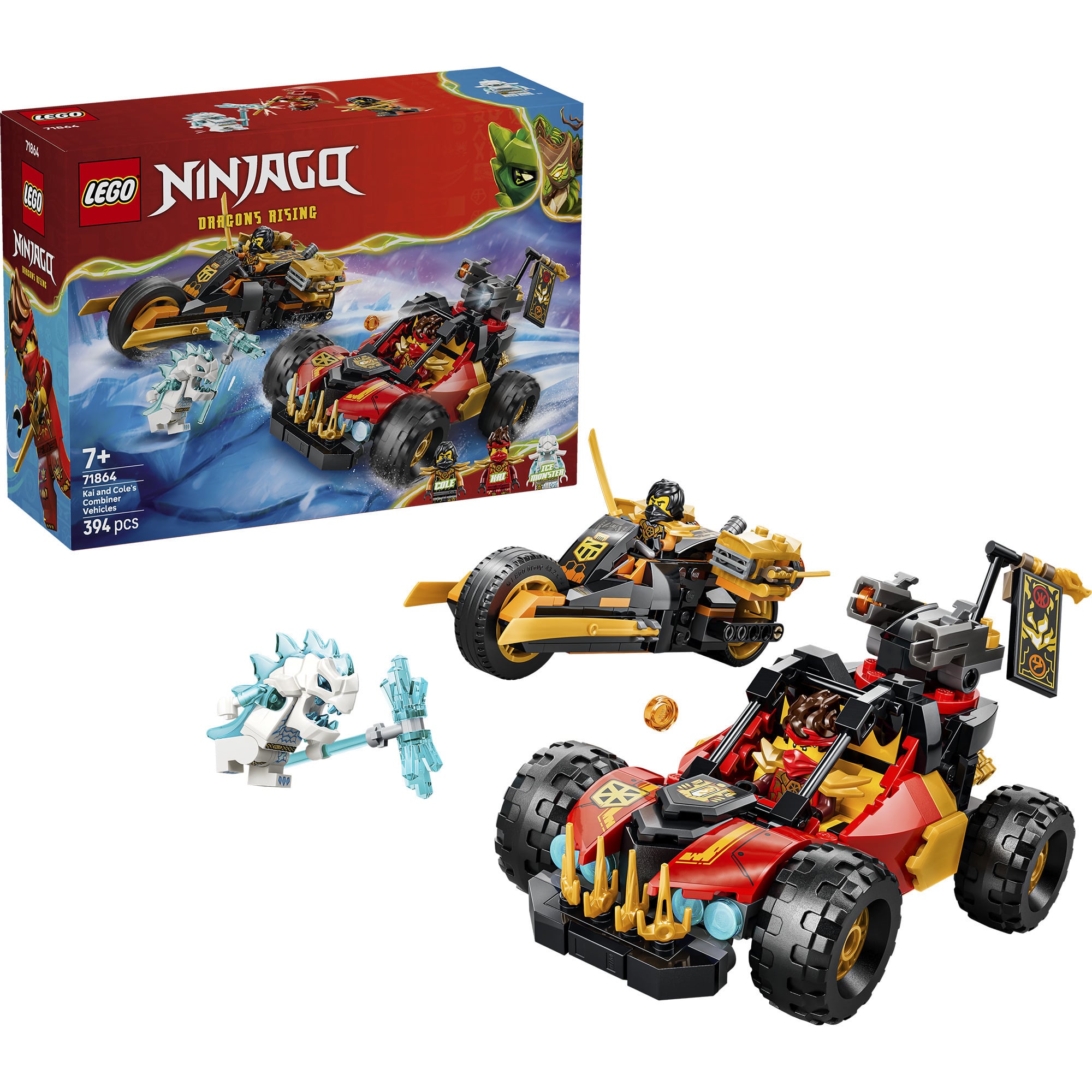 71864 Ninjago Kais und Coles Kombi-Flitzer, Konstruktionsspielzeug