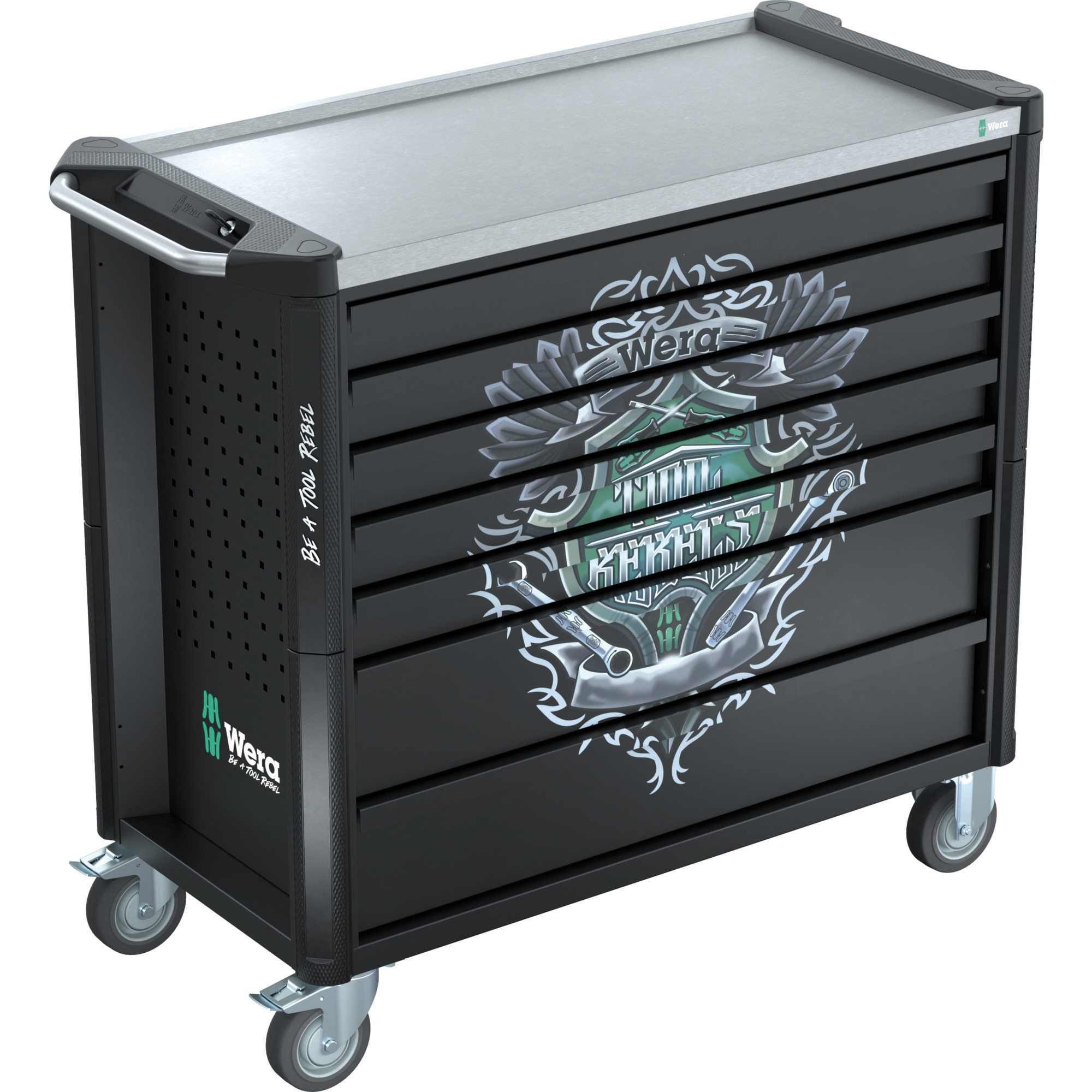 9701 Tool Rebel Werkstattwagen Stainless XXL 1, mit Bestückung, Werkzeugwagen