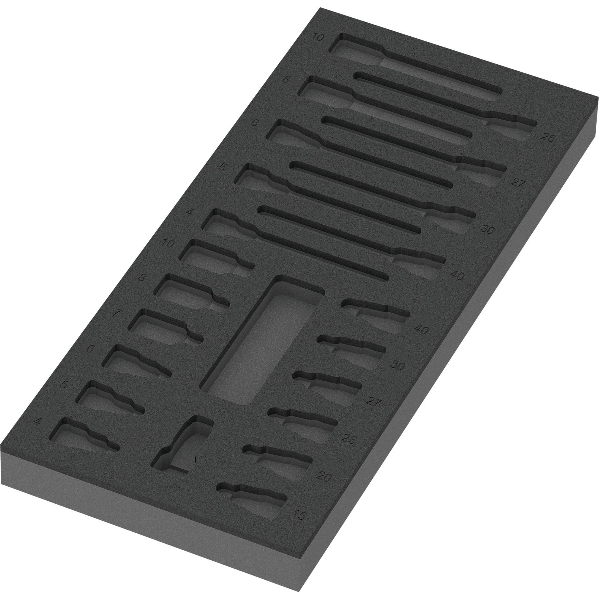 9823 Schaumstoffeinlage für Zyklop B 3/8" Bitnuss Set 1, leer