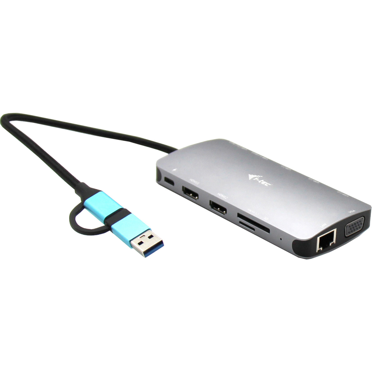 USB 3.0 USB-C/Thunderbolt 3x Display Travel Nano Dock LAN Power Delivery 100W, Dockingstation